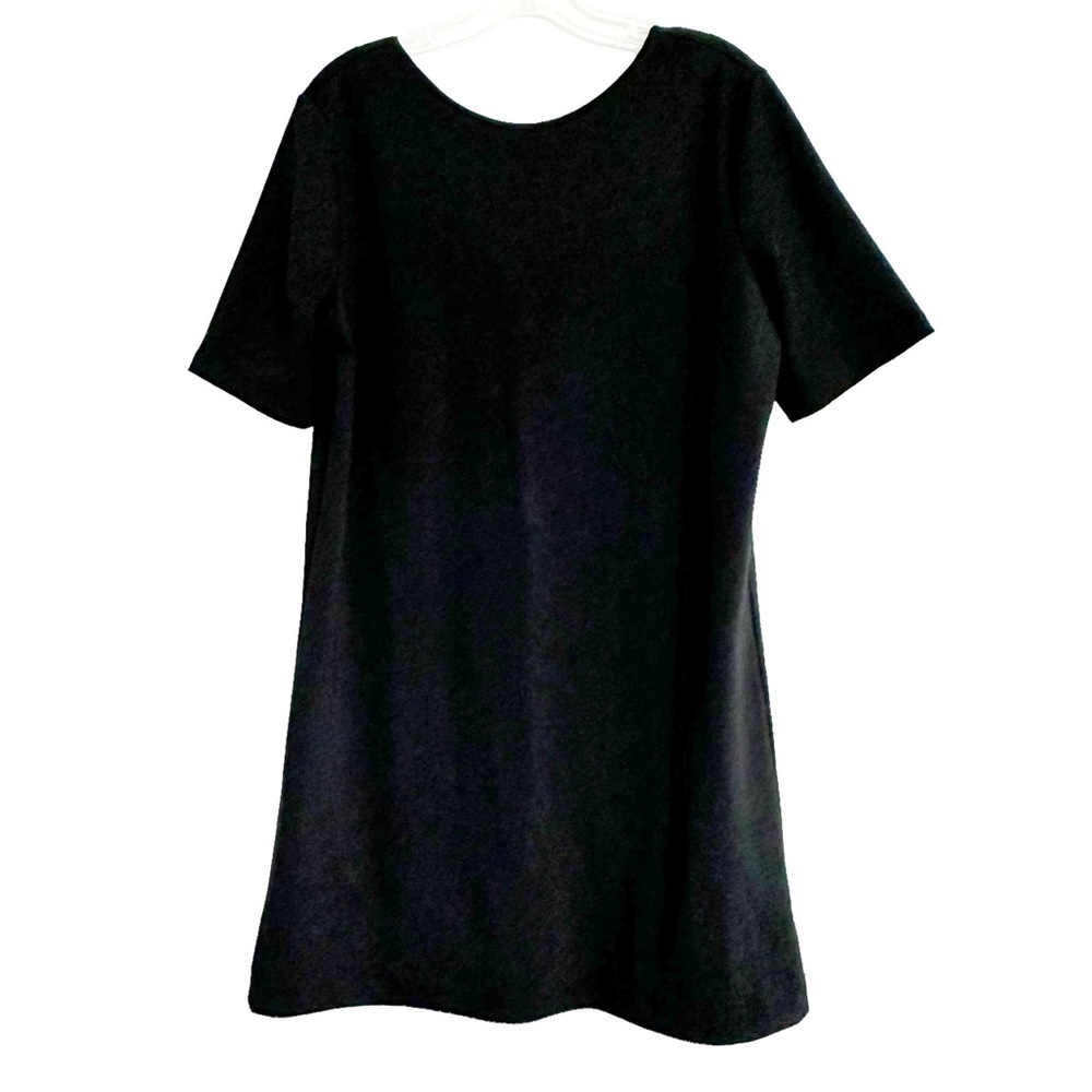 GAP Simplistic Black Shift Dress Short Sleeves Round Neck Size Large